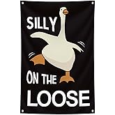 2x3 Feet Funny Silly Goose Flags for Room With 4 Brass Grommets Man Cave for College Dorm Room Decor Indoor Outdoor Tapestry