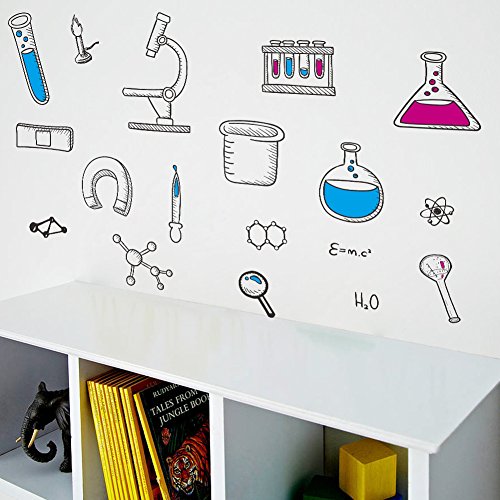 Dragon Honor DragonHonor Science laboratory & The Chemical Elements Wall Sticker Removable Waterproof Wall Decals - Thumbnail 3