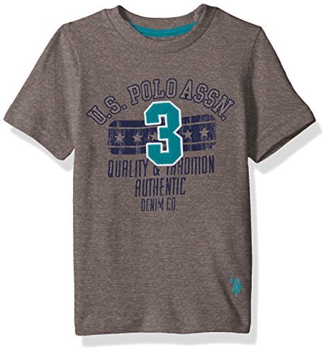 U.s. polo assn. little boy s short sleeve embellished crew neck t…