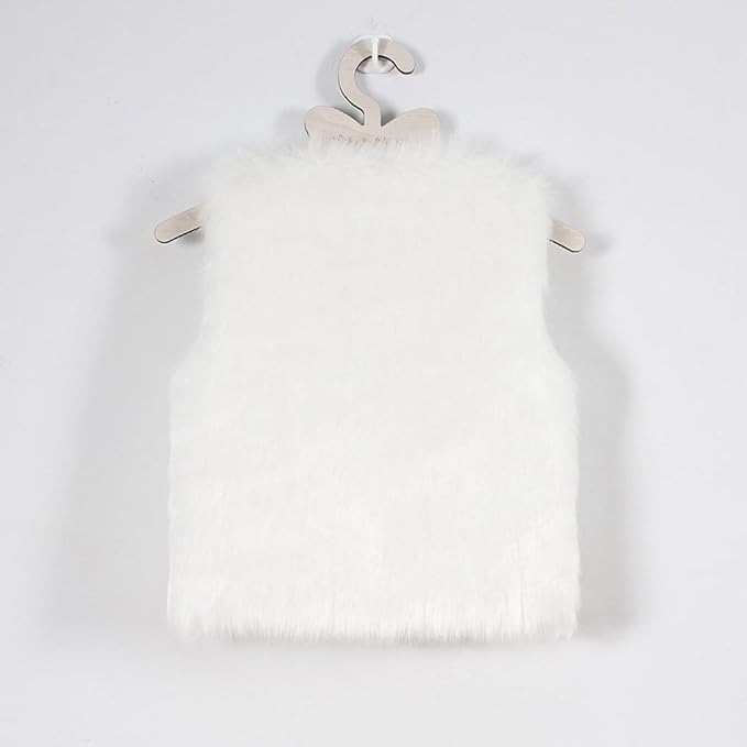infant white fur coat