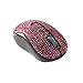 2.4G Wireless Mobile Optical Mouse, Hepix Purple Crystal Bling Rhinestone Covered, USB Nano Receiver for Notebook, PC, Laptop, Computer, MacBook