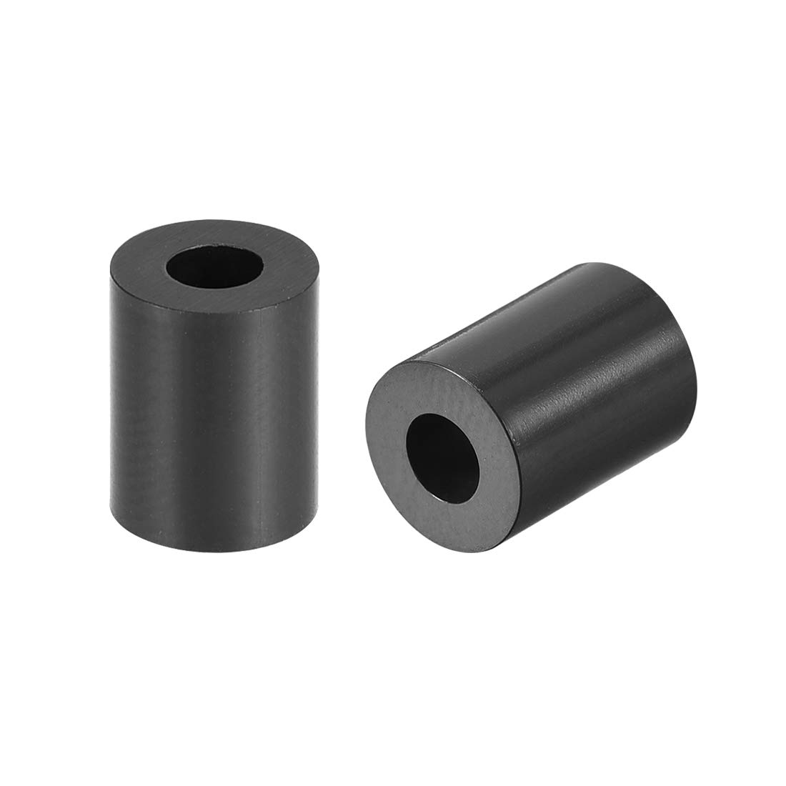 sourcing map ABS Round Spacer Washer 3.2mm ID 7mm OD 9mm Length for M3 Screws Block Black 250Pcs, for 3D Printer TV Wall Mount Outlet Pegboard Motorbike