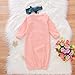 Baby Girl Love at First Sight Sleeping Gown,Swaddle Sack Coming Home Outfit Sleepwear Romper Sleeping Bags Pink