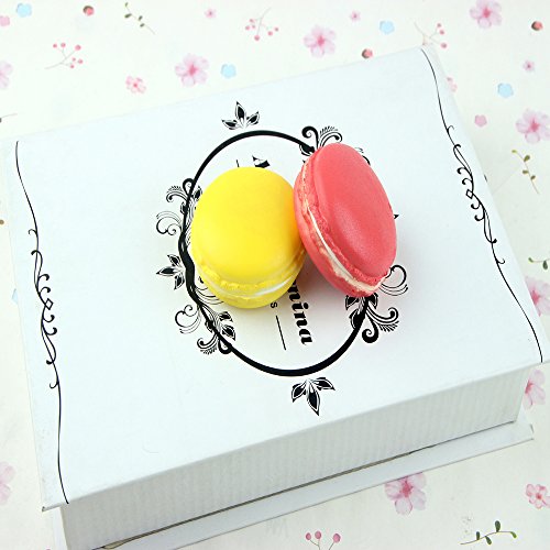 ToiM Simulated Crafts Fake Food High Simulated Dessert Great Imitation Artificial Dummy French Macaroon Fake Macaron (12-pack) (8 cm)