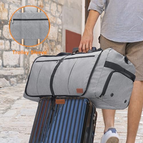 Upeelife Travel Bag, 125L Travel Bag, Large Foldable, Lightweight Sports Bag, Weekender Waterproof Travel Bags with Shoe Compartment for Men and Women, Gym Duffle Bag