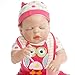 SanyDoll Reborn Baby Doll Soft Silicone Vinyl 22 inch 55 cm Lovely Lifelike Cute Baby Boy Girl Toy Peach red Suit Sleeping Doll