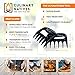 Smoker Gloves, Meat Claws, Thermometer, Timer, Brush | BBQ Grill Gloves with Dual Layer | Extreme Heat Resistant | No.1 Non-Slip Waterproof Silicone Oven Mitts | Smoker Accessories Kit Tools (Black)