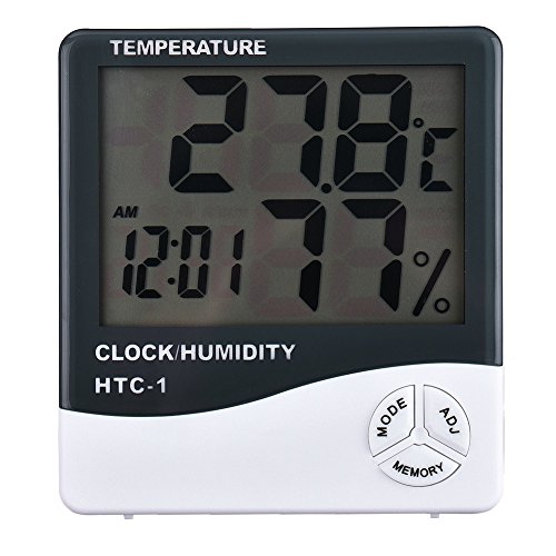 HTC-1/2 LCD Thermometer Hygrometer Weather Temperature Humidity Barometer Clock (HTC-1)