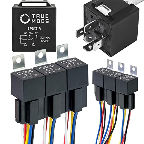 6 Pack Bosch Style 5Pin 12V Relay Kit [Interlocking Harness Socket