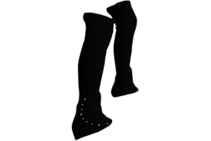 Figure Skating Leg Warmers High Footless Socks Soft Lightweight Fashion Decor Knitted Long Leg Warmers for Adults Winter Yoga