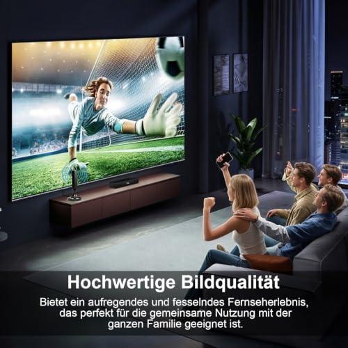 DVB-T2 Antenna with Powerful Amplifier, Digital Terrestrial TV Antenna Internal External Magnetic Base, 4K Full HD Without Parable, 5 m Cable Compatible DVB-T/DVB-T2