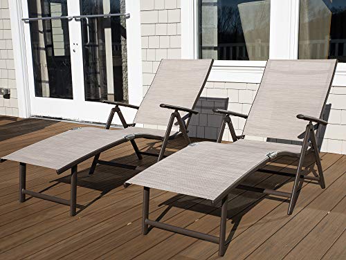 kozyard cozy aluminum beach yard pool folding reclining adjustable chaise lounge chair