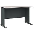 Bush Business Furniture Series A 48W Computer Desk in White Spectrum and Slate, Small Office Table for Home or Professional Workspace