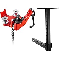 VEVOR Heavy-Duty Pipe Chain Vise, 1/8" - 5" Pipe Capacity, 26" Rugged Chain & Cast Iron Base, Hitch Mount Vise Plate Holder w