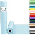Vanhench Fathers Day Wrapping Paper Blue 17.5"×963" (80 1/4FT), Sky Blue Kraft Paper Roll for Wedding/Birthday/Baby Shower/Bouquet Flower Wrapping, Solid Color Blue Bulletin Board Paper