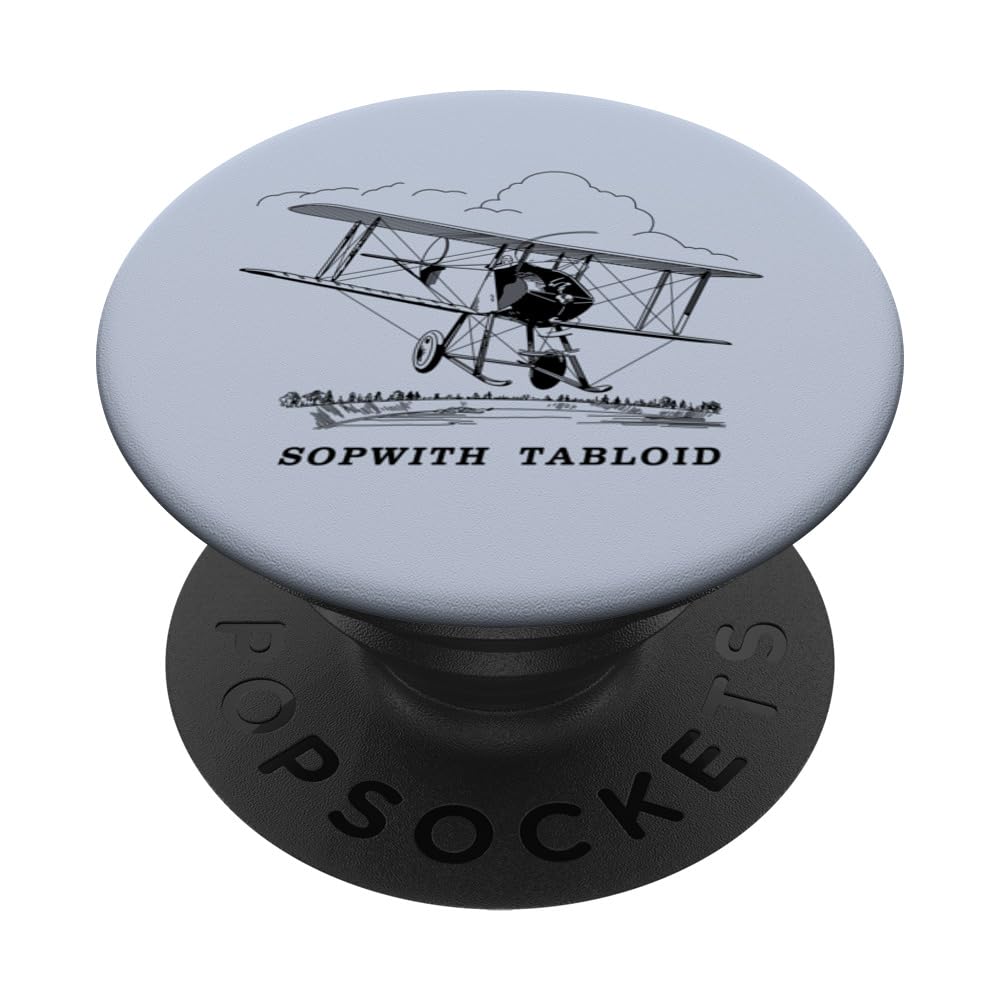 Sopwith Tabloid British WW1 Biplane Flying Clouds PopSockets Swappable PopGrip