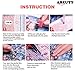 Diamond Painting DIY 5D Special Shape Rhinestones, ABEUTY Red Blue Flowers & Butterfly, Partial Drill Crystal Diamond Art Kits