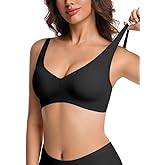 Soft Intention Jelly Wireless Bra, Minimizer Bras for Women Deep V Bra, No Underwire Seamless Full Coverage