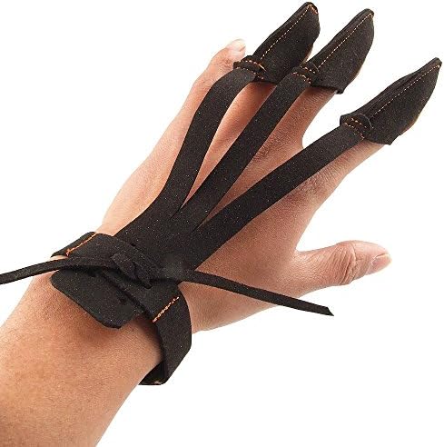 Hunting Equipment Archery 3 Fingers Guard Protective Cowskin Finger Tab Glove for Recurve Hunting Bow