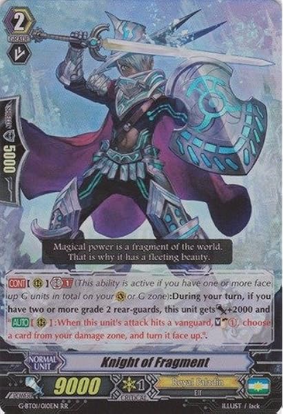 Amazon Com Cardfight Vanguard Tcg Knight Of Fragment G Bt01 010en G Booster Set 1 Generation Stride Toys Games