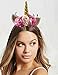 CREATEASY Unicorn Horn Headband Rose Flower Headband Unicorn Party Unicorn Photo Props Cosplay Costume Headwear