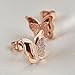 Navifoce 18k Rose Gold Stainless Steel Earrings Dull Polished 3D Butterfly Stud Earrings for Women Gift
