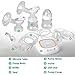 Double Electric Breast Pump, Gland Portable Breast Pump with 36 Levels Breast Milk Suction, Breast Massage, LCD Screen, Rechargeable Battery and Back-flow Protector