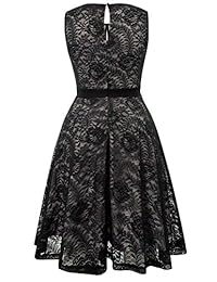 Vestido Hanna Nikole Vintage de encaje floral para cóctel, fiesta, columpio formal, talla grande