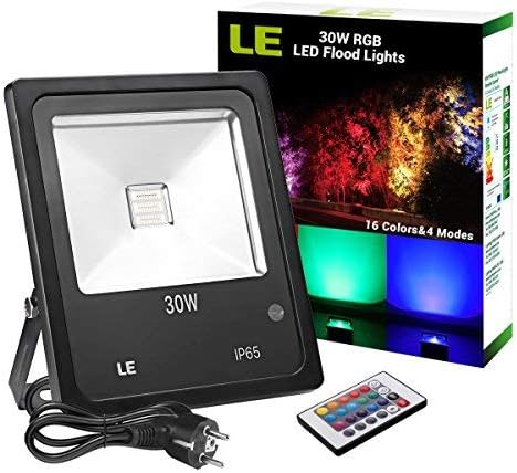 LE Foco LED RGB 30W, 16 Colores y 4 Modos, Foco Proyector ...