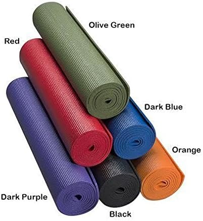 MicroClean 1/4" Thick Yoga Mat (74" x 24") with Bacteriostat (Olive Green)