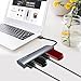 Wavlink Portable USB 3.0 Aluminum 4-Port Hub with Built in Cable 5Gbps Transmission Rates for PC Ultrabook PAD- Gray