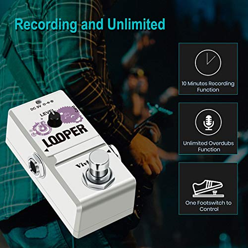 Vivlex LN332A Looper Guitar Pedal Mini Loop Recording for Electric