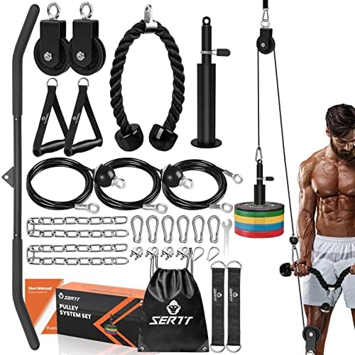 SERTT Weight Pulley Pro Home Cable Pulley System Gym for Lat Pull Down, Biceps Curl, Triceps