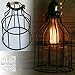 Rustic State Set of 2 Industrial Vintage Style | DIY Farmhouse Metal Wire Cage for Hanging Pendant Lighting | Light Fixture Lamp Guard Black