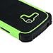 kwmobile Full Armor Case for Samsung Galaxy S3 Mini i8190 - Heavy Duty Shockproof Protective Hybrid Case Cover - Green/Black