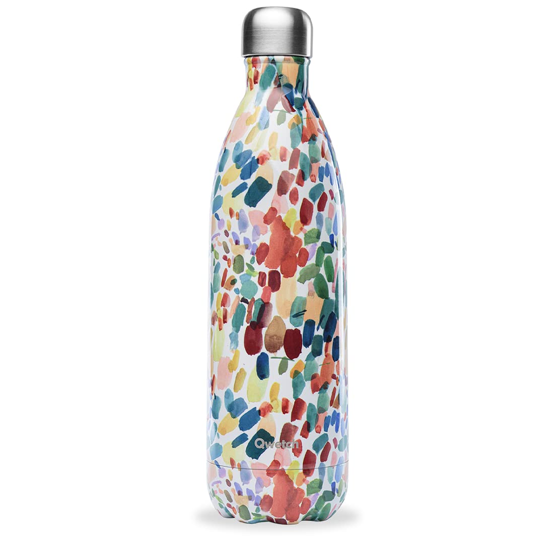 Qwetch - Insulated Originals Bottle - Arty 1000 ml - Stainless Steel Water Bottle - 24h Cold and 12h Hot - Leakproof, BPA Free & Reusable for Sports & Travel