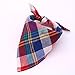 VANZO 8pcs/Pack Classic Pet Dog Bandanas Washable Triangle Plaid Adjustable Dog Scarf Bow Tiess
