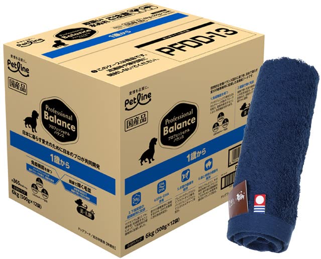 プロフェッショナルバランス 1歳 成犬用 6kg【犬想いオリジナル 今治ハンドタオルセット】【タオルカラー ネイビー】【正規品】商品画像