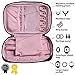 Eliza Huntley Jewelry Organizer 10.5” x 7” x 2” - Portable Jewelry Case - Ideal for Necklaces, Rings, Bracelets, Earrings, Watches – Black With White Piping – Stylish - Multifunctional