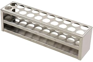 Labvida Test Tube Holder 1 Pack, 20-Holes Stainless Steel Tube Rack | Φ10-20mm, LVO001