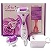 Rechargeable Pedicure Foot File Callous Remover - Electronic Foot Scrubber Removes Callus, Cracked, Dead, Hard Skin- A Must Have Foot Care Pedicure Tool (Purple)