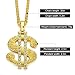 NYUK Gold Chain for Men with Dollar Sign Pendant Necklace (Style B 30'' length)