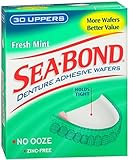 Sea-bond Denture Adhesive Wafers Fresh Mint 30 Ct (3 Pack)