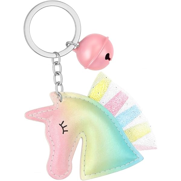 Malkin® Unicorn Keychain for Girls | Cute Anime Key Ring | Rubber