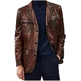 Vintage Real Lambskin Blazer - NY Classy Leather Sport Coat Regular Fit Casual Style Blazer Jacket