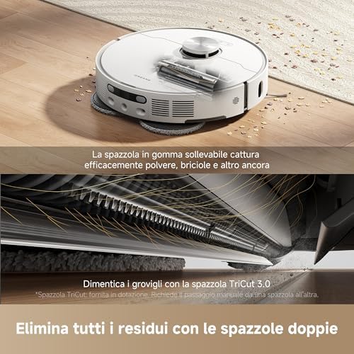 L40 Ultra AE Robot Aspirapolvere, Spazzola TriCut, Aspir. 19.000 Pa