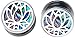 SoScene Stainless Steel Lotus Abalone Back Screw Back Ear Plugs Gauges Sold in Pairs