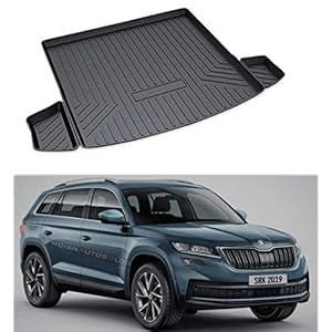 SKTU Nieuw ontwikkelde kofferbakmat voor S Koda Kodiaq 2016-2020 kofferbakmat 3D vaste waterdichte mat TPO-materiaal…