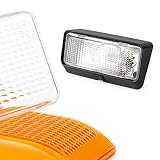 Lumitronics 12V LED Exterior Outdoor Porch Light with On/Off Switch - Removable Clear & Amber Lenses Perfect Outside Replacement Lights for RVs, Motorhomes, Campers, 5th Wheels, Trailers! (Black)