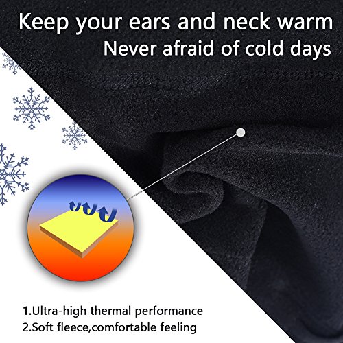 Ear Warmers Hat Neck Warmer Set Fleece Neck Gaiter Warmer Winter Windproof Face Mask Wind Proof Cap for Men Women,Perfect for Sports & Dail